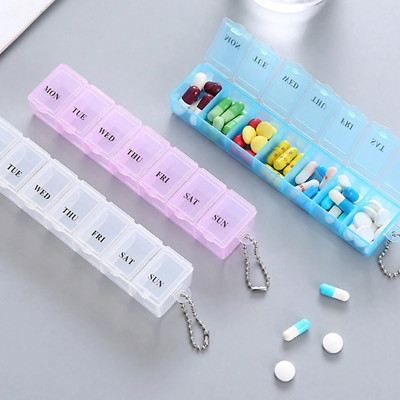 7 Day Tablet Pill Box Medicine Organiser Dispenser Daily Weekly Storage Case -US