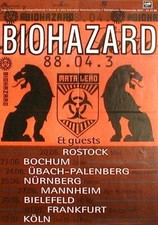 BIOHAZARD rares Konzertplakat von 1996