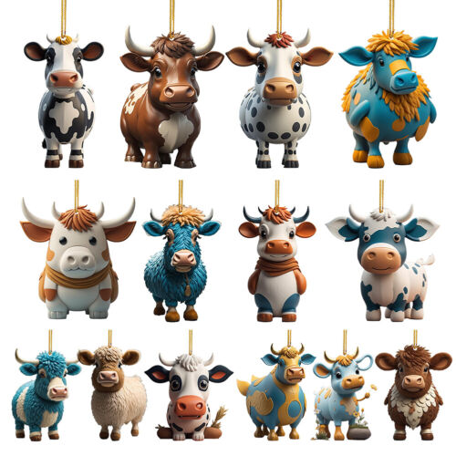 Useful Backpack Keychains Highland Cow Cartoon Keychains Keyring Hanging Pendant - Foto 1 di 54