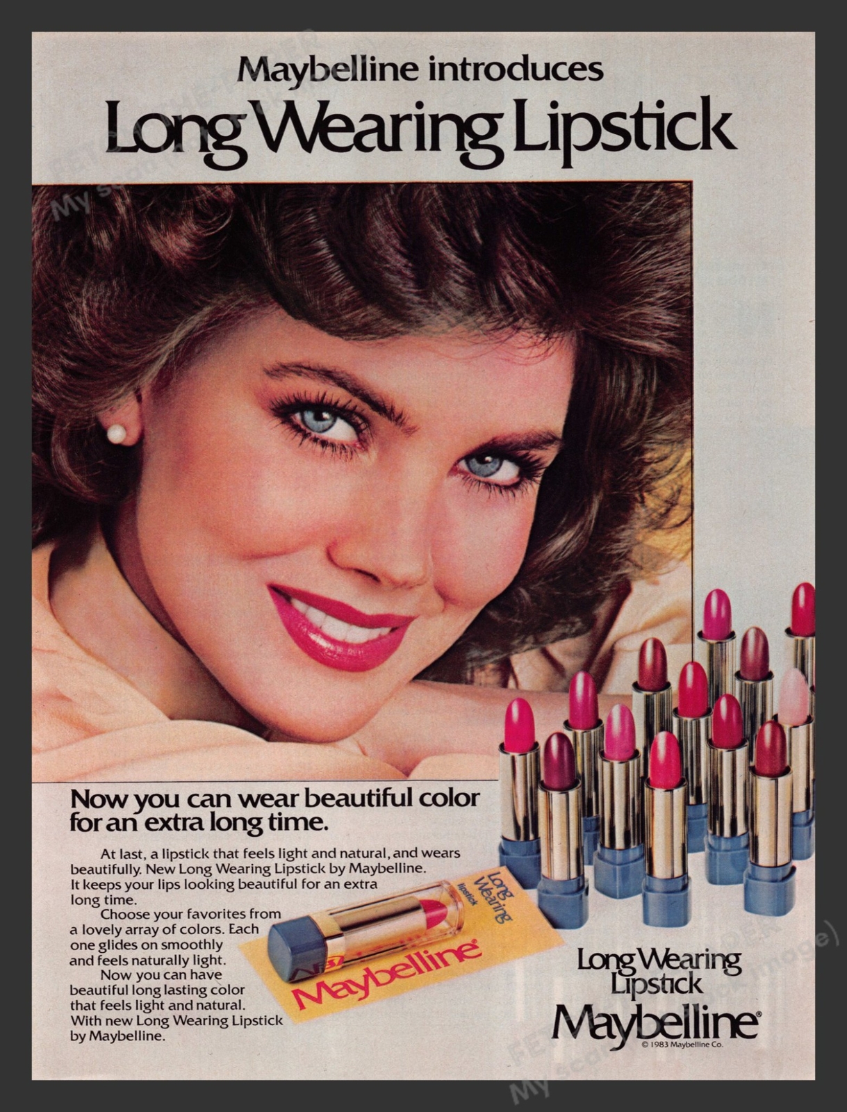 Maybelline 1980s Print Advertisement 1983 Lynda Carter Lipstick ...