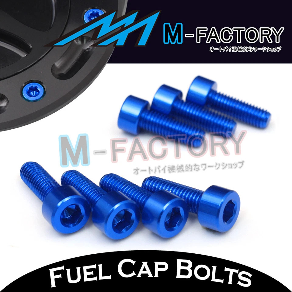 Pernos de tapa de combustible de gas CNC Billet azul oscuro aptos para Ninja 250R 08-13 08 09 10 11 12 Foto 2 de 3