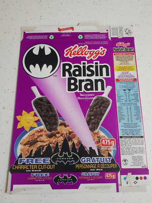Kelloggs Rosinenkleie Kanada Müslischachtel # 3 1995 mit Batman Forever