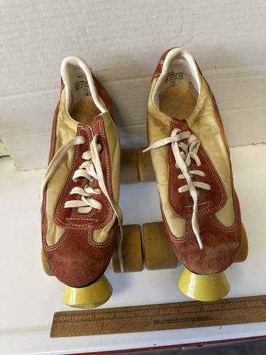 Vintage Roller Derby 88 Skates 970 Two Tone Suede Leather Women Size 8
