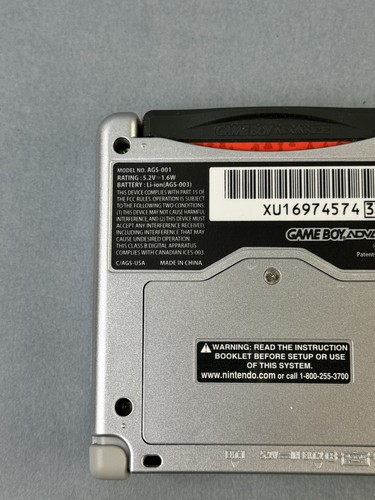 Gameboy Advance SP - Platinum - scatola extra di proprietà di adulti - Foto 11 di 12