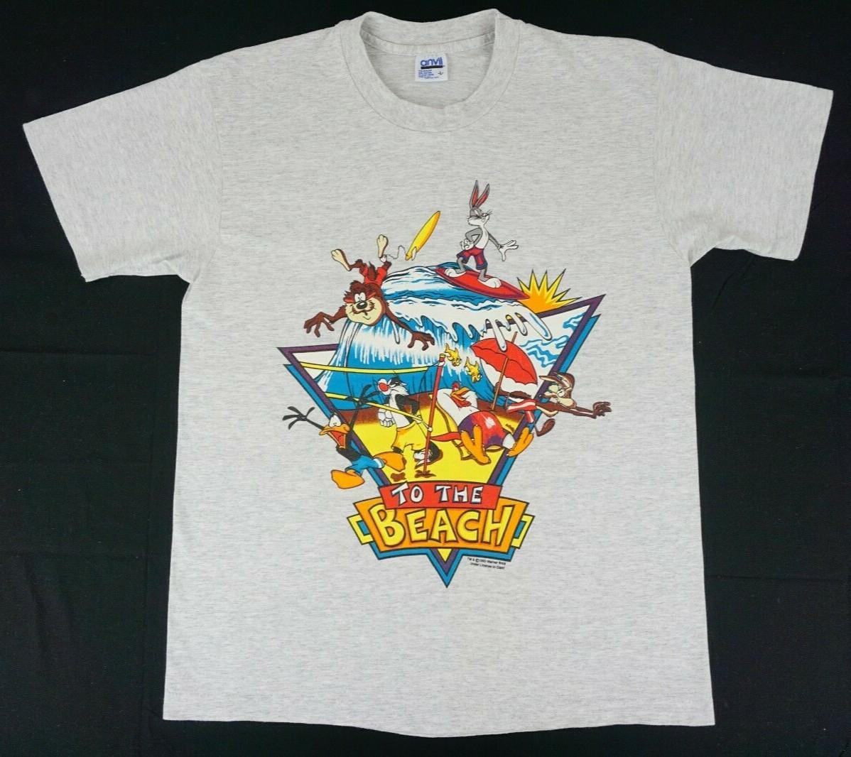 ALTRA Camicia vintage 1993 Looney Tunes Invil etichettata grande Bugs Bunny Tasmanian Devil