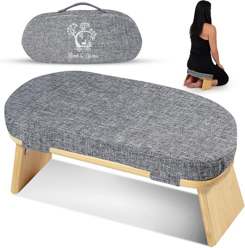 Meditation Bench - Foldable, Ergonomic, Bamboo Kneeling Stool— Perfect Seiza ... - Picture 2 of 7