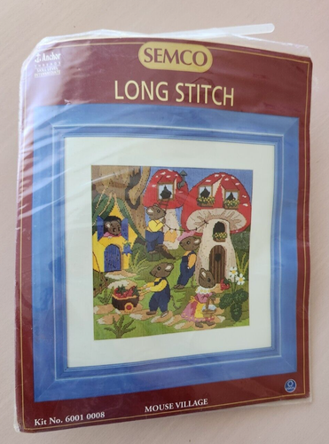 NEW DMC ANCHOR LONGSTITCH/TAPESTRY KIT "MOUSE VILLAGE"