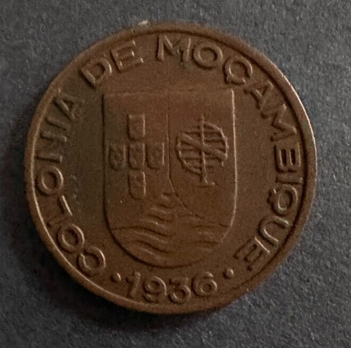 1936 Mosambik 20 Centavos Kupfermünze - sehr schön - Bild 2 von 2