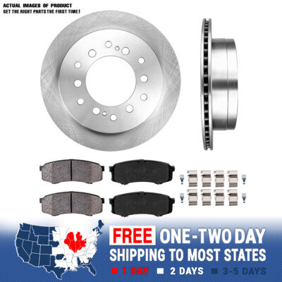 Front Rear Drill /& Slot Brake Rotors And Pads For 4Runner FJ Cruiser 2WD 4WD