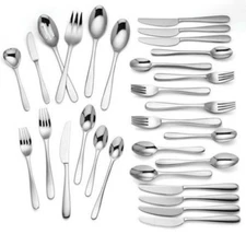Lenox Haven 54 Piece Flatware Set Service for 8 Stainless 18/10 Classic New