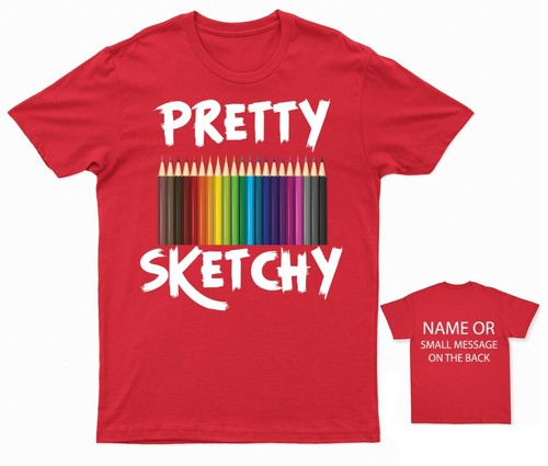 Pretty sketchy Art Sketch Pencils T-Shirt - Picture 5 of 14