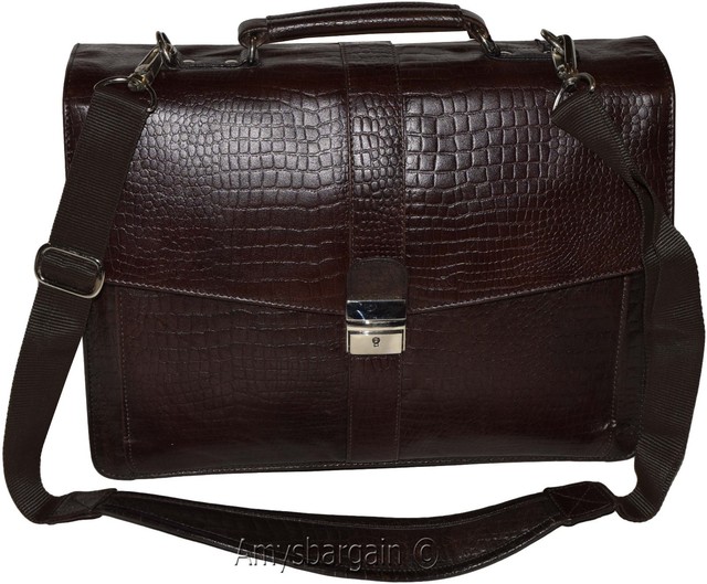 crocodile leather briefcase