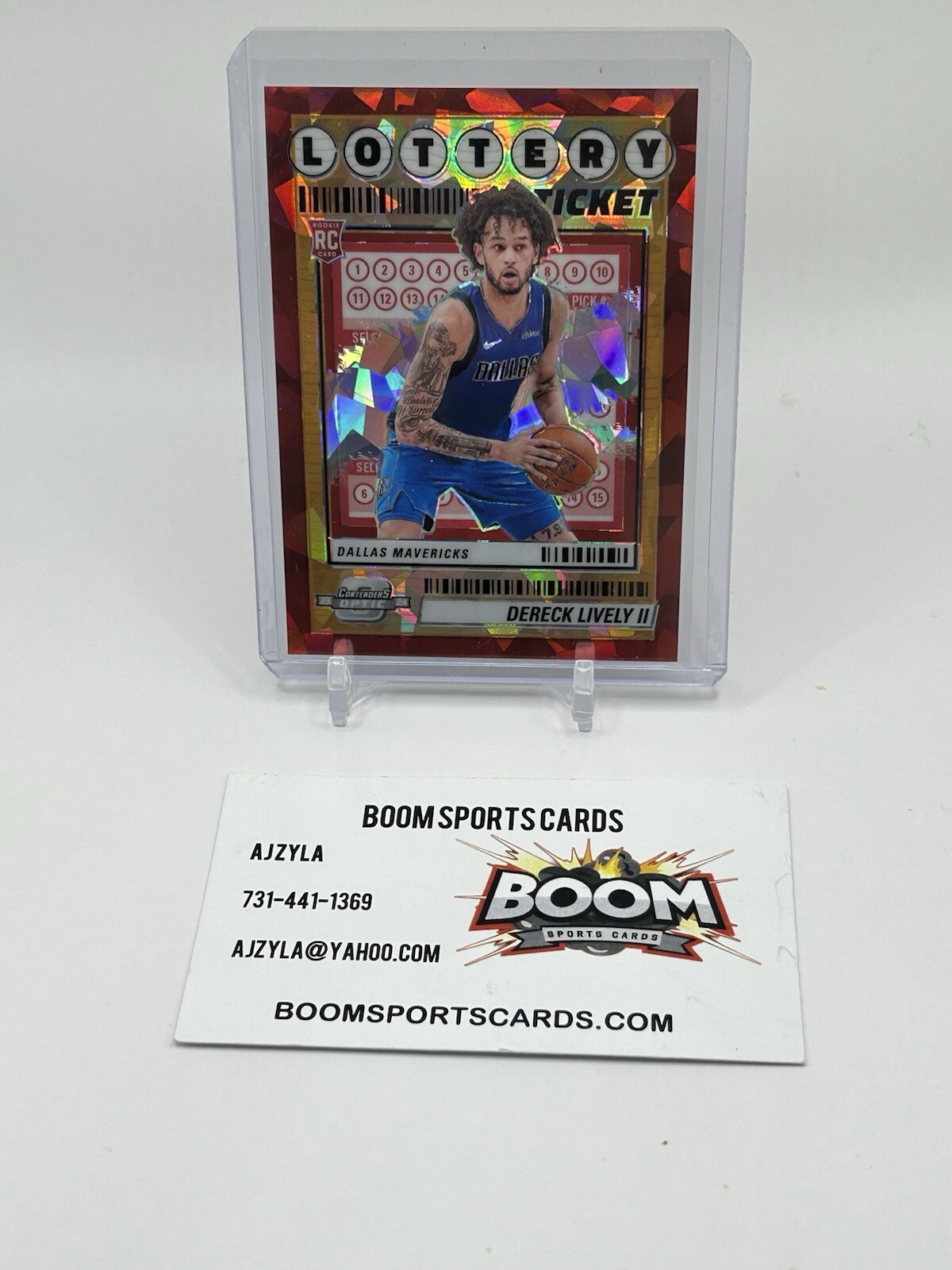 DERECK LIVELY II 2023-24 CONTENDERS OPTIC LOTTERY TICKET RED CRACKED ICE 3/175