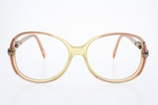 VTG Rive Gauche Paris RG 216 Brown Translucent Oval Butterfly Sunglasses Frames