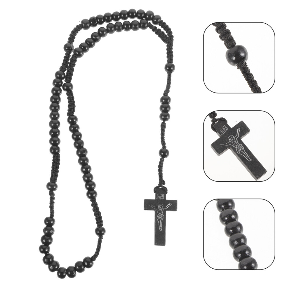 Beaded Cross Necklace Faith Cross Necklace Men Cross Necklace Delicate Cross