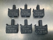 (6) Allen-Bradley 800-N5R 120 VAC Red Integrated LED Latch Mount