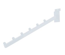 24 Slatwall Waterfall Faceouts White 6 Ball Cascading Retail 1" Square Tube