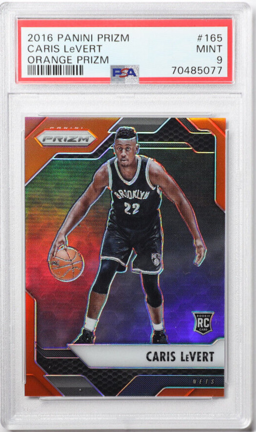 2016-17 Panini Prizm Caris Levert Orange Prizm /49 Rookie RC PSA 9 #165