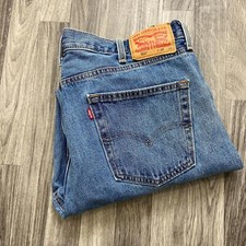 LEVI'S 550 Straight Leg High Rise Med Wash Blue Denim Jeans Men's Size W 38 L 30