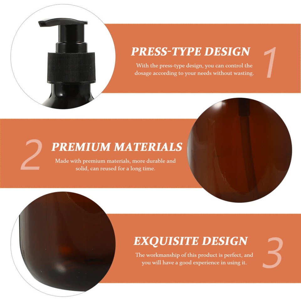 3pcs Pump Bottle Useful Portable Chic Creative Decorative Lotion