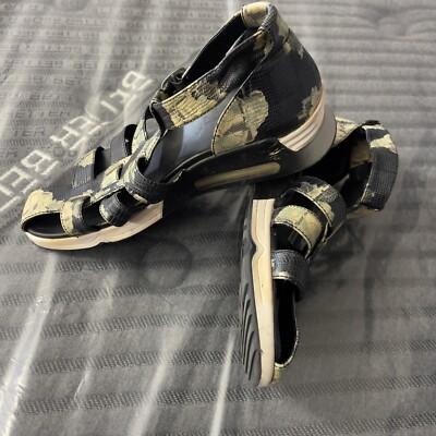Ash Sandals Lula 39 US 8.5 Leather  Tropical Floral Distressed Adjustable Strap