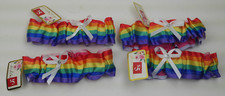 ICING White Rainbow Wedding Toss Bridal Garter - 4 Pack G131424-1 LOC. E