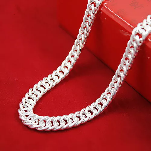 3 Types 925Sterling Silver Whip Chain Sideway Chains Cool Mens Chains Necklace