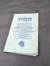 Austin A55 Cambridge Mark II Graphoref 8 Owners Service Parts List