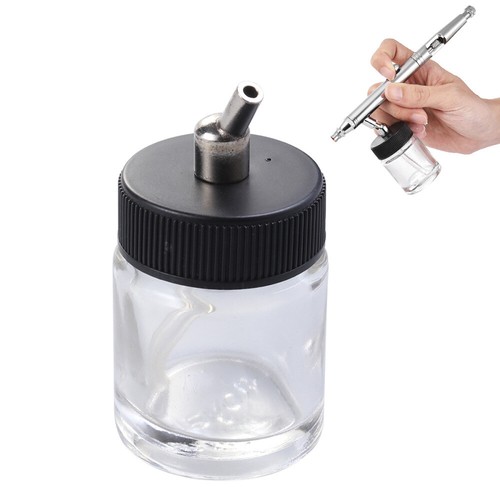1 Pc Airbrush Bottle 22 Jar Clear Glass Paint Cup for Airbrush Paint - Picture 8 of 11
