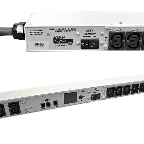 BayTech MMP14 Rack PDU Metered Single-Phase Null HE 32A 230V 24x C13 - Bild 6 von 6