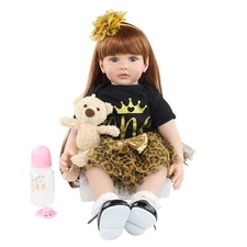 Reborn Toddler Baby Dolls Realistic Girl 24in Real Looking Soft Vinyl Baby Doll