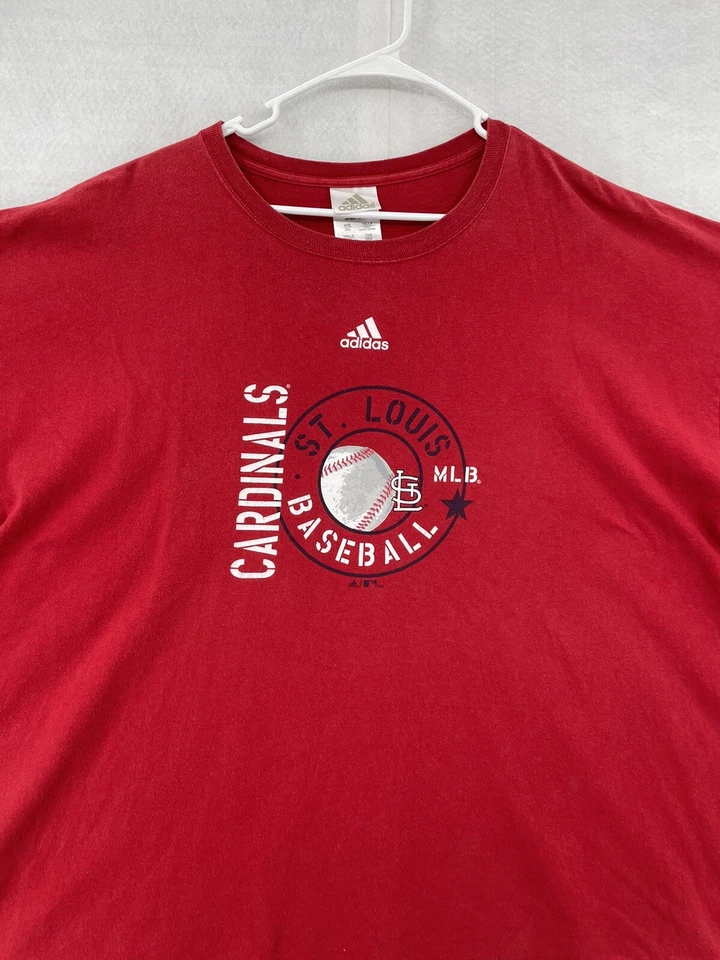 Camisa St Louis Cardinals Adulto 2XL XXL Vermelha Manga Curta MLB Beisebol Adidas Masculina - Imagem 2 de 4