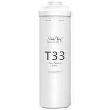 T33 Post Carbon Water Filter Replacement For SimPure T1-400 Tankless RO System