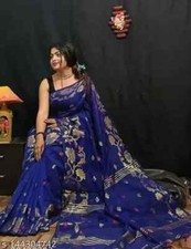 Women's Cotton Silk Saree With Running Blouse