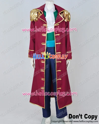Pirate King Gold Gol D. Roger Uniform Anime Cosplay Costume H008