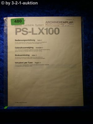 Sony Bedienungsanleitung PS LX100 Turntable System (#0480)