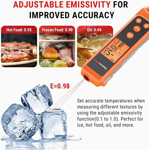 High Precision Infrared & Meat Probe Thermometer - 572°F Max Temp, Fast Response - Picture 11 of 11