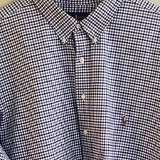 Ralph Lauren Blue White Gingham Stretch Oxford Long Sleeve Flesh Pony Shirt 4XLT