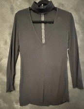 Flynn Skye Black Mini Dress S Long Sleeve Boho Festival Flowy Chic