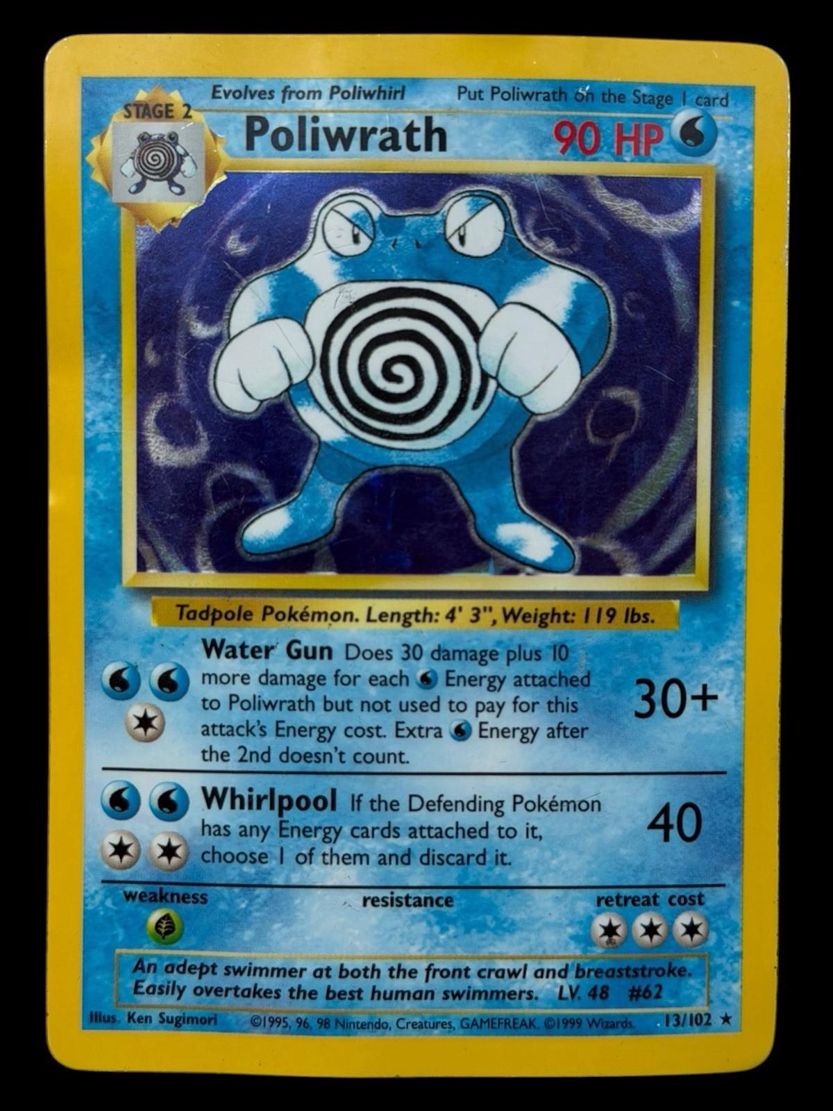 Poliwrath - 13/102 Base Set 1999 WOTC - Holo - Pokemon TCG
