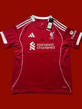 Maglia da calcio Liverpool 2025/2026 Adidas Rossa Taglia M Nuova.
