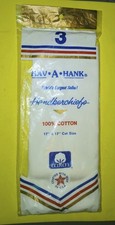 Vintage Hav A Hank White Handkerchiefs 3 Pack 100 Cotton Hanky NOS 17x17 Soft