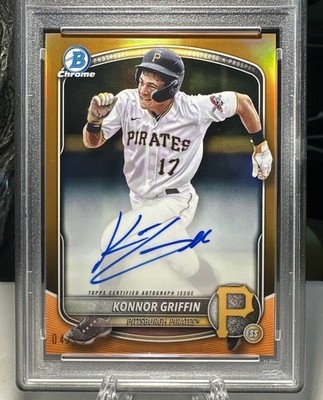【超レア】Connor O’Learyサイン入り！Channel s 2025 Bowman Chrome Prospect Konnor Griffin Orange Auto CPA-KG 4/25
