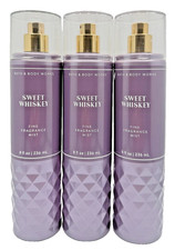 Bath  Body Works Lot of 3 Bottles Sweet Whiskey Fragrance Mist Spray 8 oz