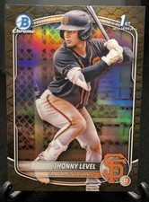 2025 Bowman 1st Chrome Reptilian Refractor Jhonny Level #BCP-147 San Fran Giants