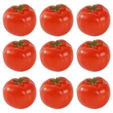 9 PCS Artificial Vegetables Lifelike Cherry Tomato Fake Tomatoes Food