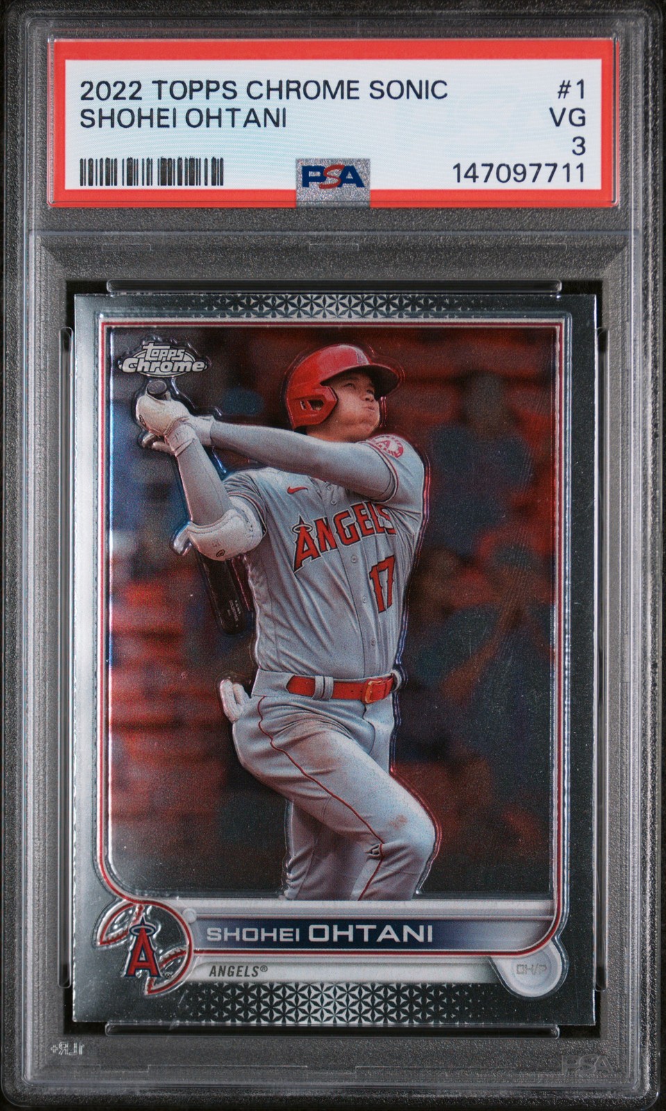 2022 TOPPS CHROME SONIC #1 SHOHEI OHTANI PSA 3