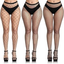 Buauty Black Fishnet Stockings for Women, Fishnet Tights Plus Size One Size Fit