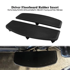 Driver Rubber Rider Insert Floorboard Footboard Pads Fit For Harley Touring Dyna