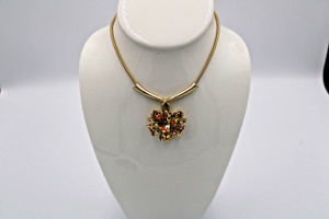 Gold tone Floral CORO Necklace
